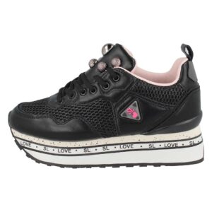 Sneakers nere con dettagli rosa