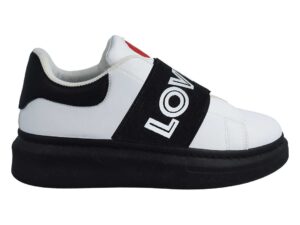 Sneaker bianca donna stampa "LOVE S"